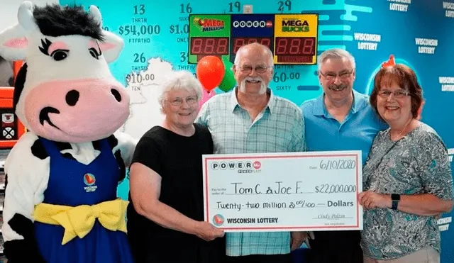 La promesa de casi tres décadas que un hombre le cumplió a un amigo después de ganar 22 millones dólares en la lotería. Foto: Wisconsin Lottery