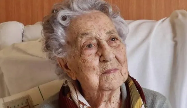 María Branyas es la persona más longeva de Cataluña. Foto: Twitter Salvador Vergés