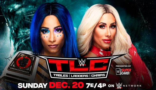 Sasha Banks (c) vs. Carmella luchan este domingo en TLC 2020. Foto: WWE