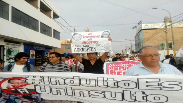 Huacho: pobladores se unieron a marcha en contra del indulto