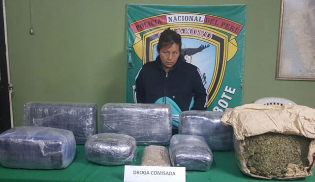 Chimbote: Detienen a mujer trasladando 40 kilos de marihuana
