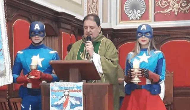Facebook viral: sacerdote venezolano disfrazó a sus monaguillos como el ‘Capitán América’ por insólito motivo [FOTOS]