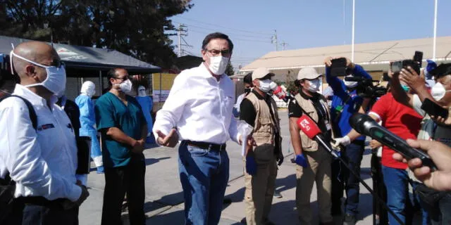Visita. Mandatario arribó a Tacna y Moquegua junto a comitiva de ministros. En la primera región entregó ventiladores usados para combatir el virus.