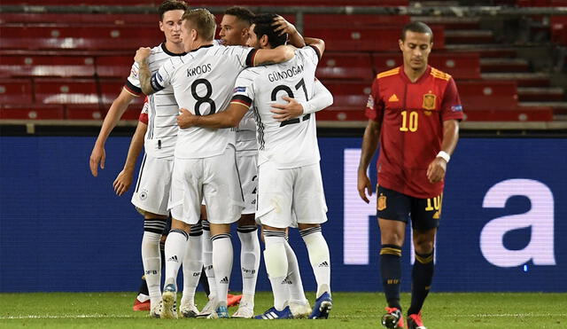 España igualó de visita con Alemania en la fecha 1 de la UEFA Nations League. Foto:  AFP