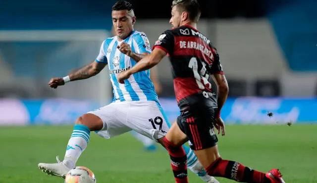 Racing y Flamengo igualan a 1 por los octavos de final de Copa Libertadores 2020. Foto: AFP.