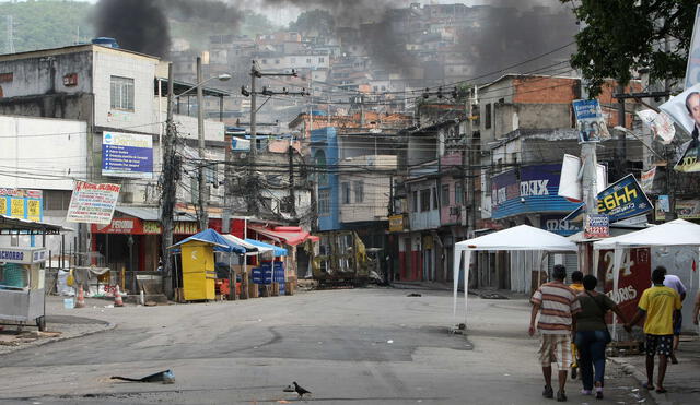 Favela cerca a Río de Janeiro.