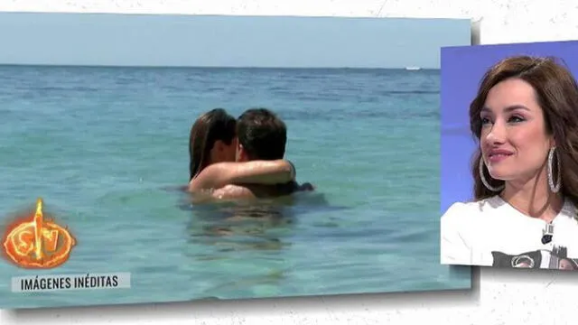 Adara presenció las imágenes del beso entre Hugo e Ivana. (Foto: Cuatro)
