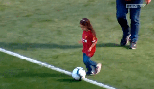 Hija de Mohamed Salah hace dos goles e hinchas del Liverpool explotan de emoción [VIDEO]