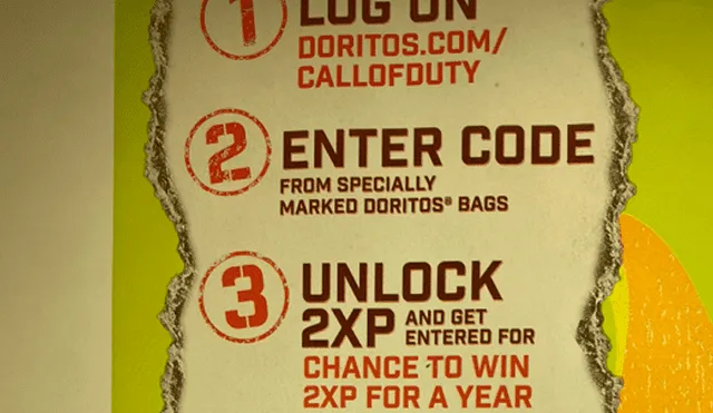 Este es el empaque de Doritos que menciona una promoción con Call of Duty Black Ops Cold War. Foto: TheGamingRevolution
