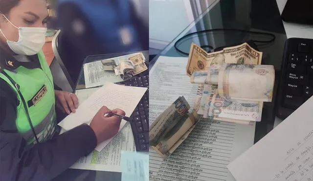 Policía halló el monedero que contenía el dinero. Foto: Cortesía PNP.