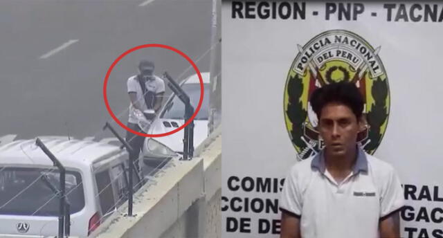 Cámara de seguridad captan robo de autopartes de un vehículo en Tacna