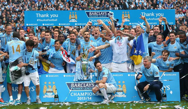 En el 2014, Manchester City ganó el cuarto título de la liga inglesa en su historia. Ahora corre el riesgo de ser despojado de ese campeonato. Foto: As.