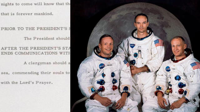La NASA había dado instrucciones a la Casa Blanca sobre lo que se debía informar si la tripulación de Apolo 11 moría en la Luna. Foto Composición.