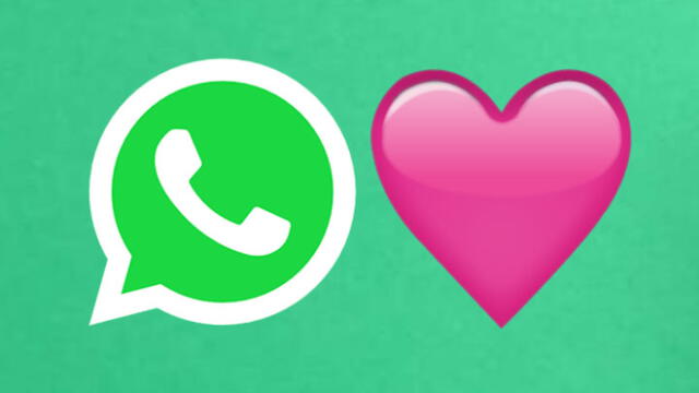 El emoji de WhatsApp del corazón rosa.