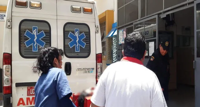 Víctima fue trasladada de emergencia hacia el hospital Honorio Delgado.