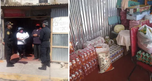 Agentes policiales de diversas unidades realizaron una donación al comedor popular de invidentes en Paucarpata.