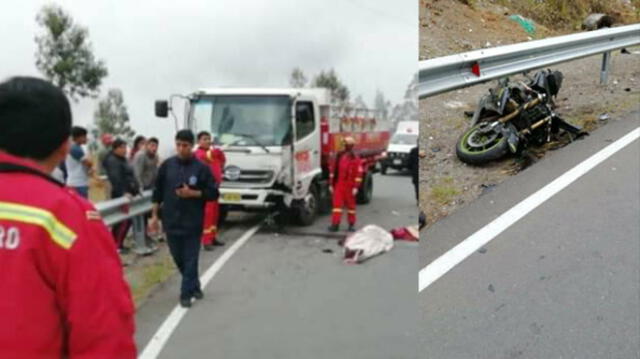 Cajamarca: pareja muere tras choque de camión y moto