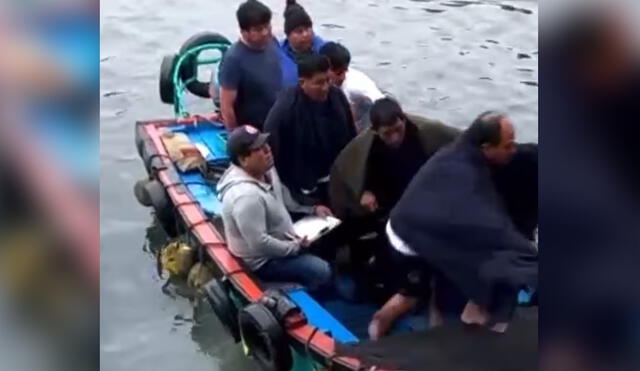 Pescadores fueron rescatados. Foto: captura Prensa Libre Ilo