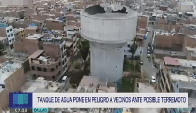 Callao: Vecinos preocupados por tanque de agua que no resistiría un terremoto 