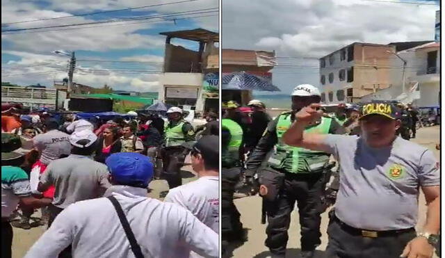 PNP ataca a manifestantes e intenta arrebatar la bandera del Perú. Foto: Captura de pantalla Mario Cerrón Fetta.