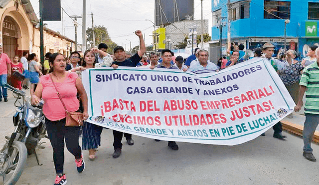 El martes. Hubo protesta en Casa Grande, ayer en Trujillo.
