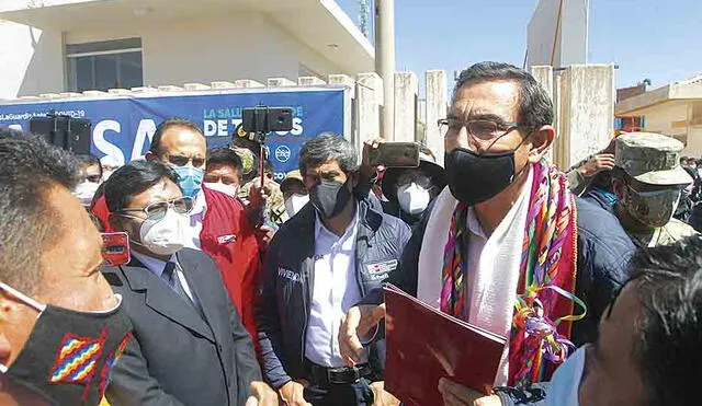 reclamo. Congresistas de Puno se acercan al mandatario con reclamos. Lamentan que emergencia se haya atendido tarde.