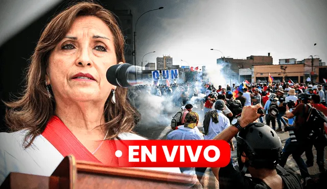 Marcha hacia Lima se desarrolla este jueves 19 de enero. Foto: composición Gerson Cardoso/La República