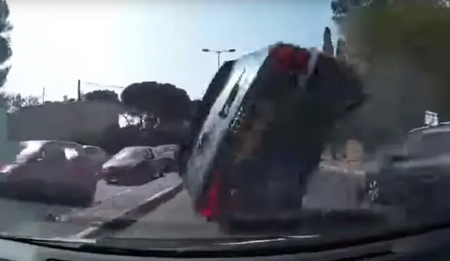 YouTube: Impactantes imágenes muestran a lujoso autómovil 'volar' por el aire 