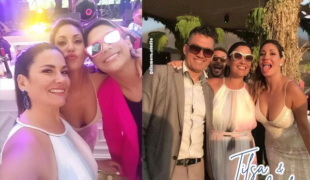 Solo algunas figuras del espectáculo acudieron a la boda de Tilsa Lozano y Jackson Mora. Foto: composición LR/ Instagram/ Daniela Cilloniz