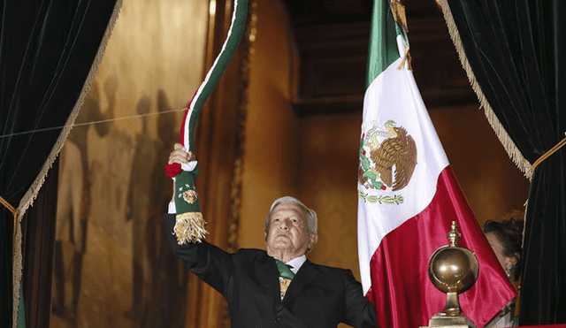 López Obrador dio su segundo grito de Independencia. Foto: EFE