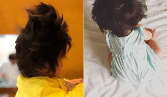 Instagram: Bebé japonesa enamora por la "extraña" forma de su cabello [FOTOS]