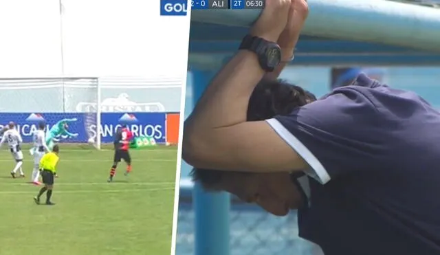Reacción de Salas en el segundo gol de Melgar frente a Alianza Lima. | Foto: Captura GolPerú