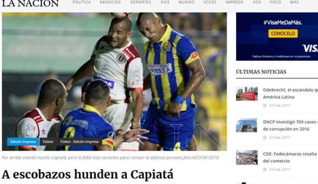 Así reaccionaron los medios paraguayos tras triunfo de Universitario en Copa Libertadores