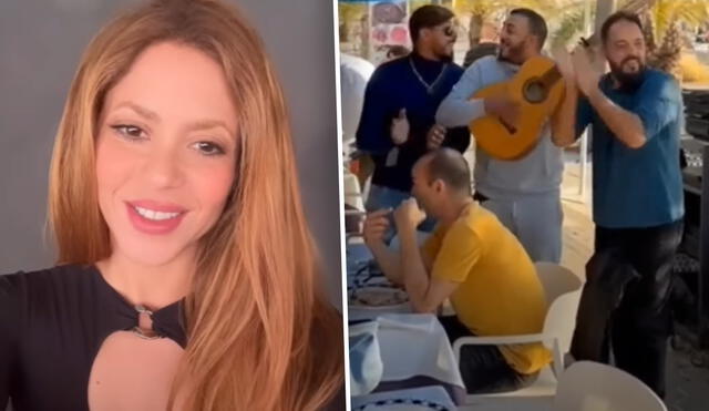 Músicos le alegraron el almuerzo a Shakira en España. Foto: composición Instargam/@shakira