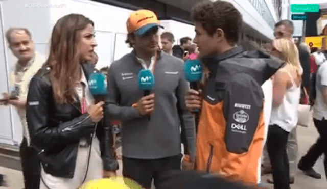 Daniel Ricciardo interrumpió una entrevista a Carlos Sainz para trolearlo de la peor forma.