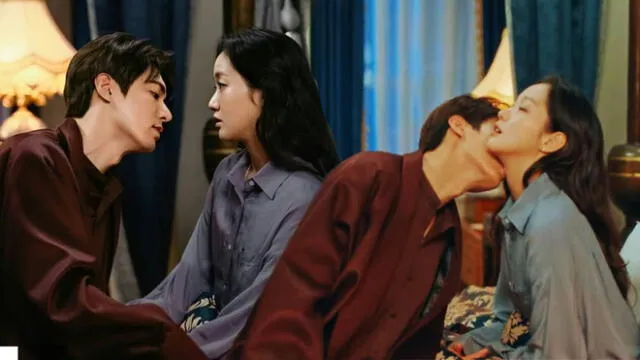 El apasionado beso entre Lee Min Ho y Kim Go Eun para el ep. 12 de The king: Eternal monarch de Netflix.