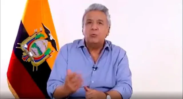 El presidente ecuatoriano emitió un mensaje que duró menos de 40 segundos. Foto: captura de pantalla