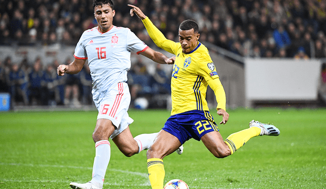 Suecia venció 1-0 a España por el clasificatorio rumbo a la Euro 2020 gracias al gol del atacante Marcus Berg.