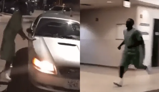 Hombre herido corre tras su esposa para evitar que revise su celular [VIDEO]