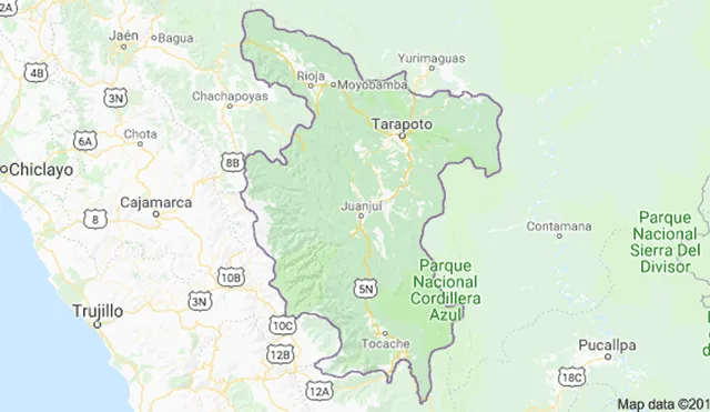 IGP reportó sismo de 3.9 grados esta madrugada en San Martín