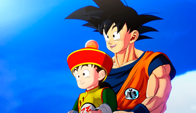 Goku junto a su hijo Gohan en introducción de Dragon Ball Z Kakarot.