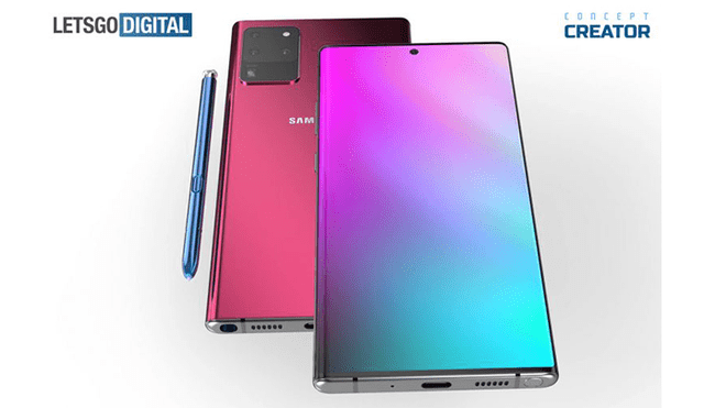 El Galaxy Note 20 luciría esquinas cuadradas y un agujero en pantalla.