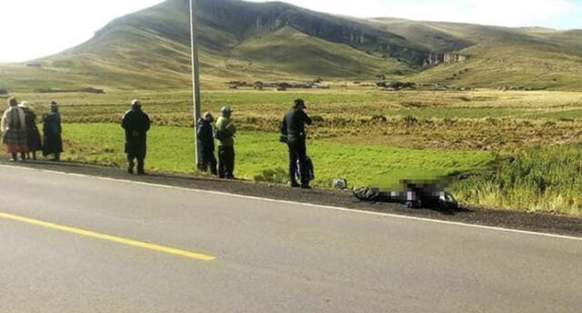 Puno: Joven muere tras despiste de moto en carretera Binacional.