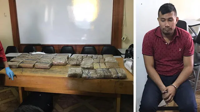 Capturan a colombiano con 30 kilos de marihuana en Arequipa