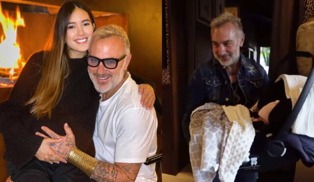 Gianluca Vacchi y Sharon Fonseca le dan grandiosa bienvenida a su primera hija. | Foto: composición Instagram