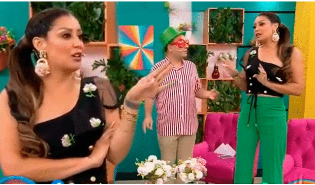 Karla Tarazona no soportó las bromas de sus compañeros y dejó el set de "Préndete". Foto: composición LR/Panamericana TV