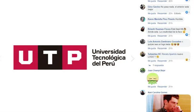 UTP: cambio de logo provoca malestar entre los estudiantes 