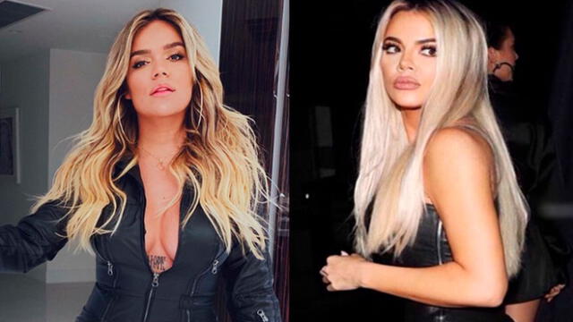 Fans de Karol G quedan deslumbrados por su gran parecido a Khloé Kardashian