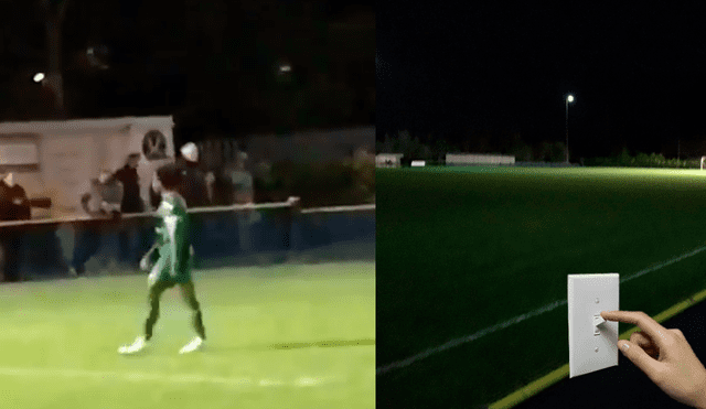 Futbolista es expulsado y en “venganza” apaga la luz del estadio [VIDEO]