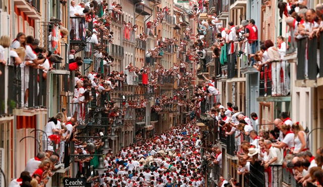 Fiesta de San Fermín, norte de España. Foto: Reuters.